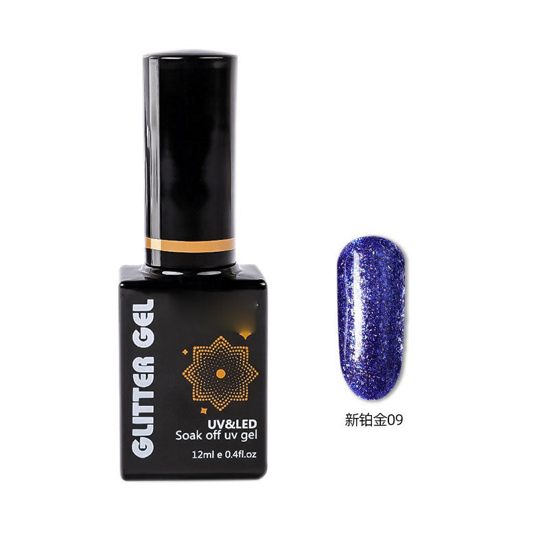 NGMB020 Sparkling Platinum Glue, Bright Diamond Nail Polish