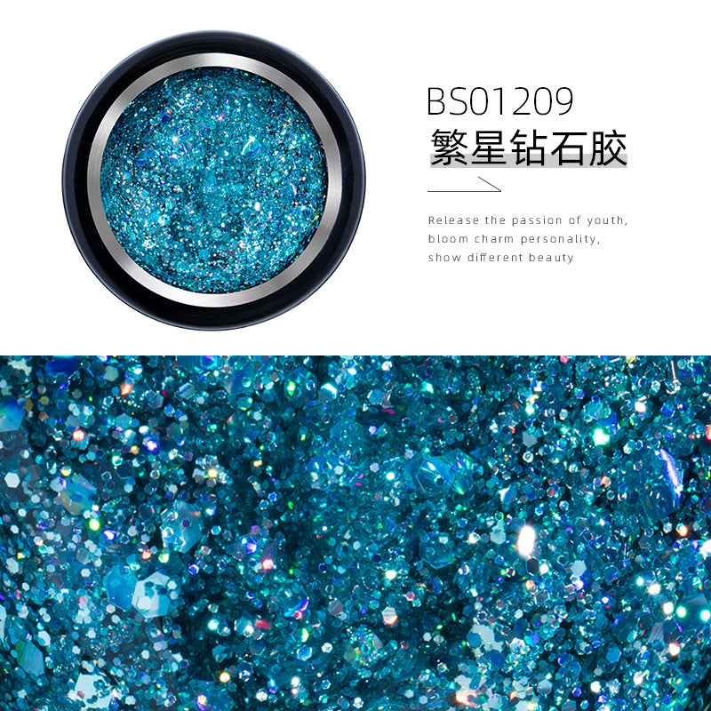 NGMB019 new sequin glue, starburst glitter nail polish