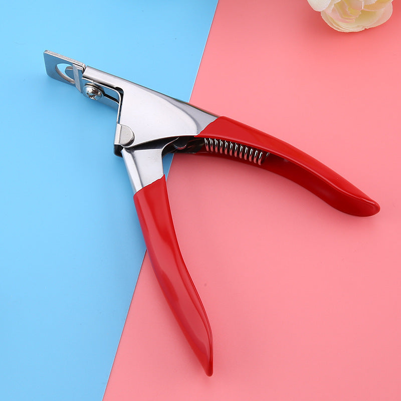 YAC011 U-shaped scissors, French scissors, straight cut, and fake nails.