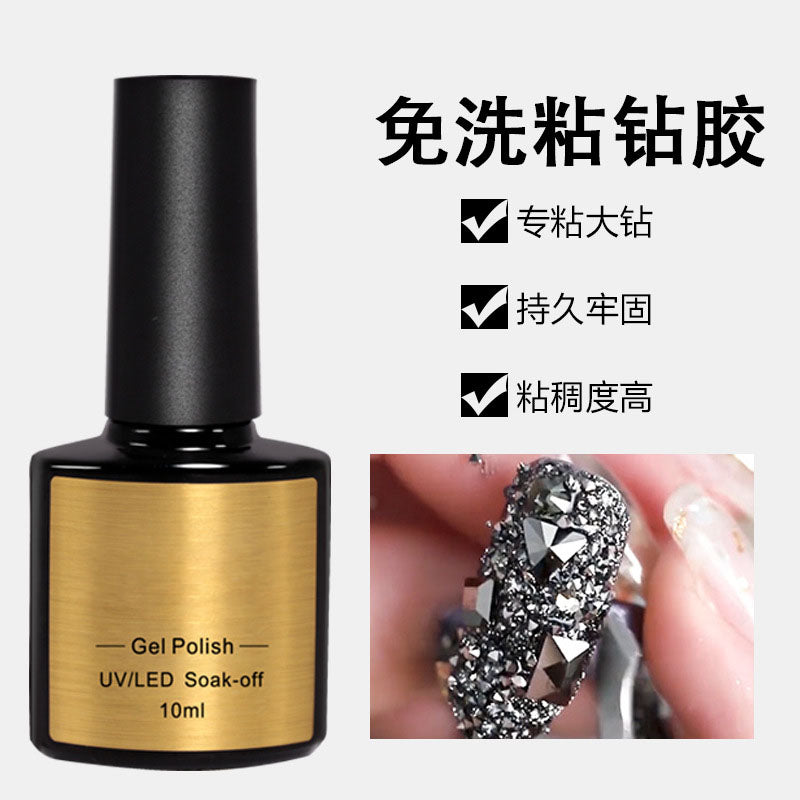 NGPF036 no-wash top coat, velvet frosted, tempered crystal plating sealing layer, reinforcing glue, bottom glue