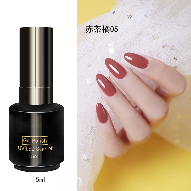 NGPF029 Red Tea Orange Series 6 Color Nail Polish Glue Orange Dirty Orange Earth Orange Phototherapy Glue