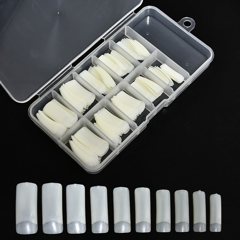 TD97 4.5-1.9cm SALON TIPS Nails Tips Clear/Natural/White Half/Full Coffin WaterDrop Ballet Manicure Accesorios False Nails Fake Tips