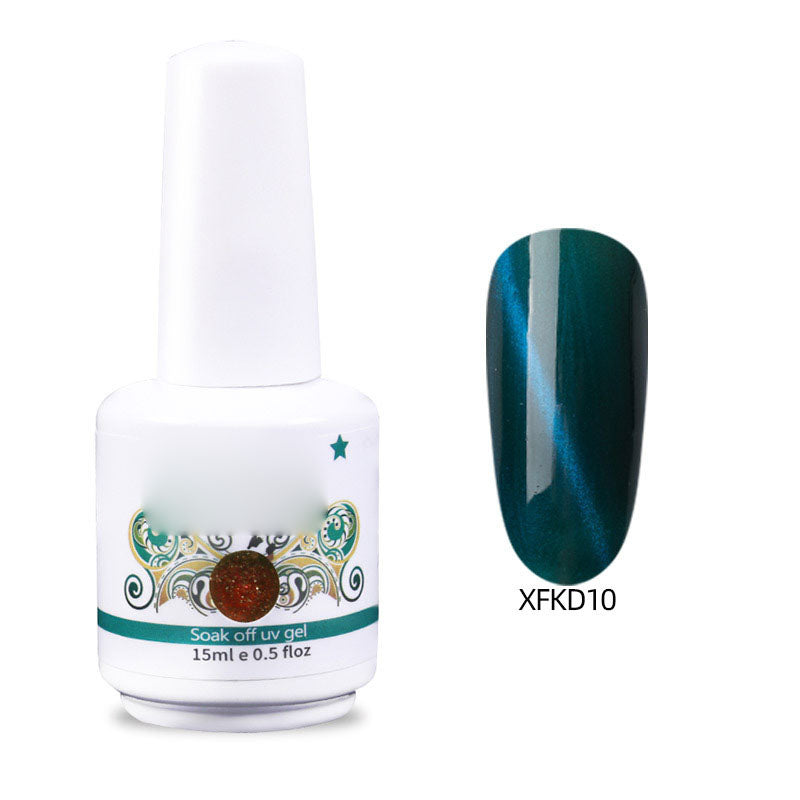 NGMB034 Colorful Starry Sky Chameleon Cat Eye Nail Polish