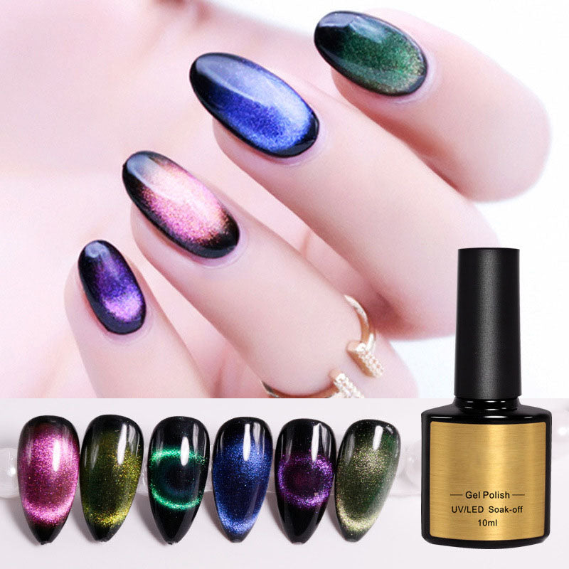 NGPF037 new red cat eye, 9d universal nail glue, moonlight transparent, aurora smoothie nail polish set