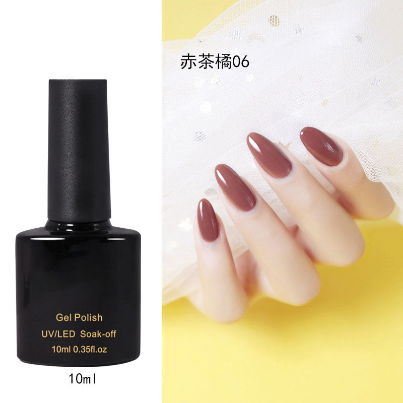 NGPF029 Red Tea Orange Series 6 Color Nail Polish Glue Orange Dirty Orange Earth Orange Phototherapy Glue