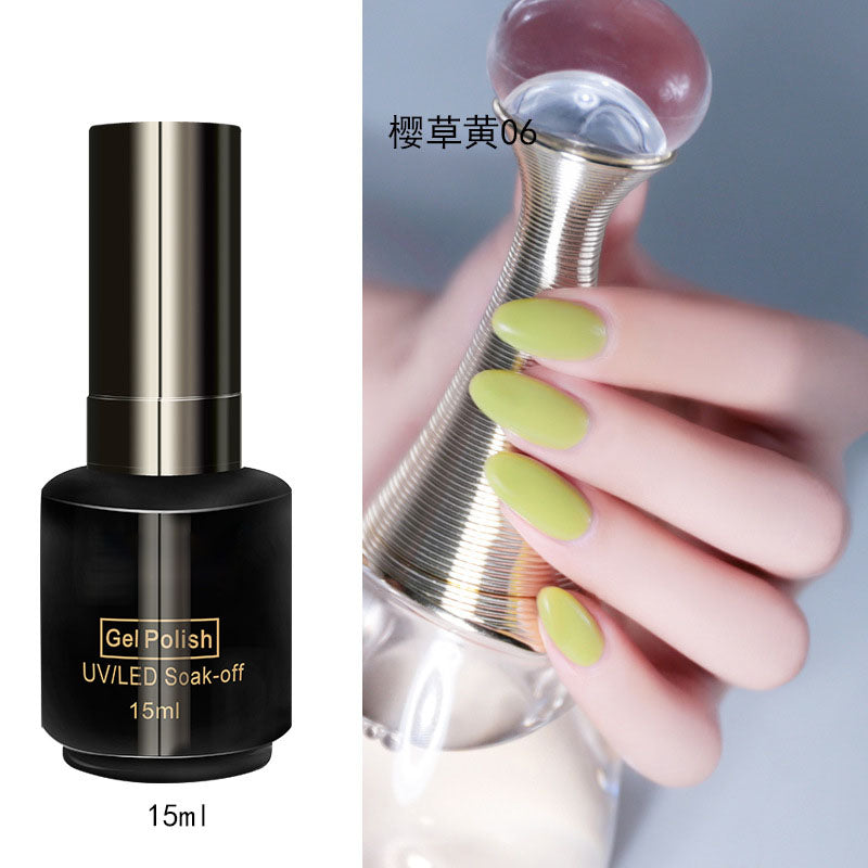 NGPF030 Yellow Nail Polish Glue Vibrant Yellow Vegetable Nail Polish Set