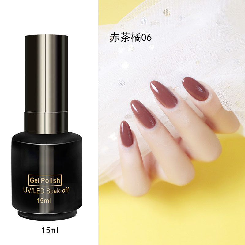 NGPF029 Red Tea Orange Series 6 Color Nail Polish Glue Orange Dirty Orange Earth Orange Phototherapy Glue