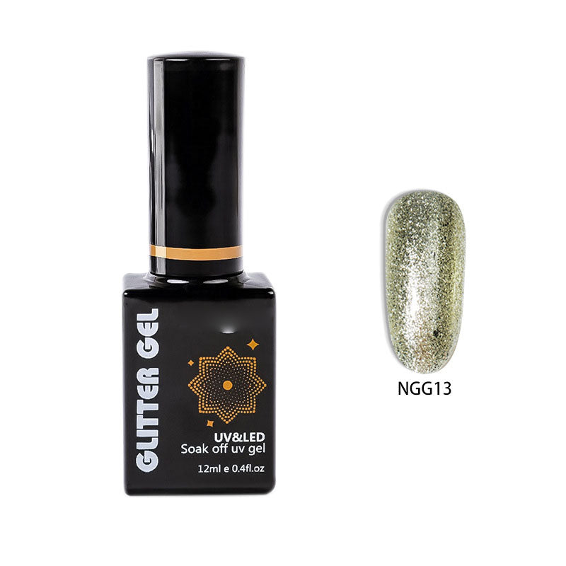 NGMB022 Flash Platinum Glue, Nail Art Sequins, Natural Resin Nail Polish Glue