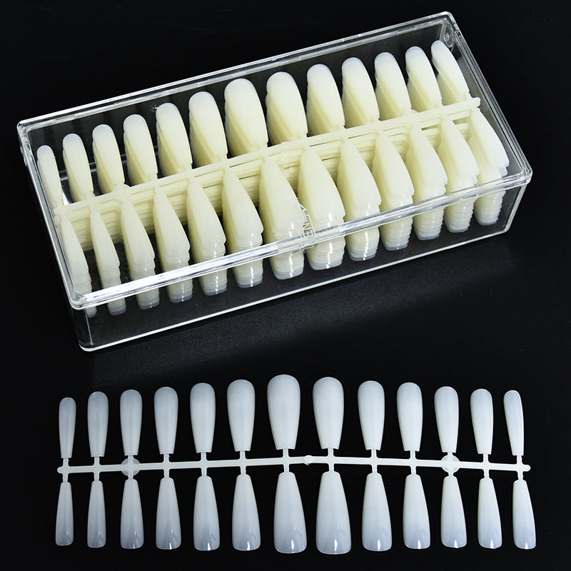 TD97 4.5-1.9cm SALON TIPS Nails Tips Clear/Natural/White Half/Full Coffin WaterDrop Ballet Manicure Accesorios False Nails Fake Tips