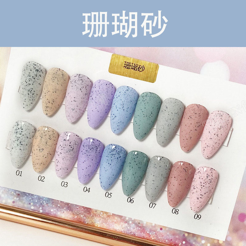 NGPF012 Ice Penetration Jade Nail Glue Japanese Dirty Color Nail Polish Glue Set