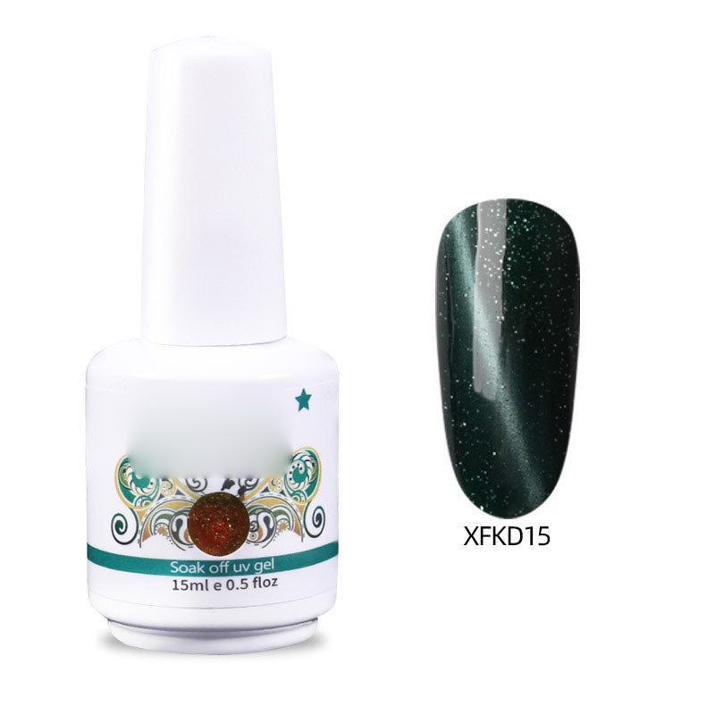 NGMB034 Colorful Starry Sky Chameleon Cat Eye Nail Polish