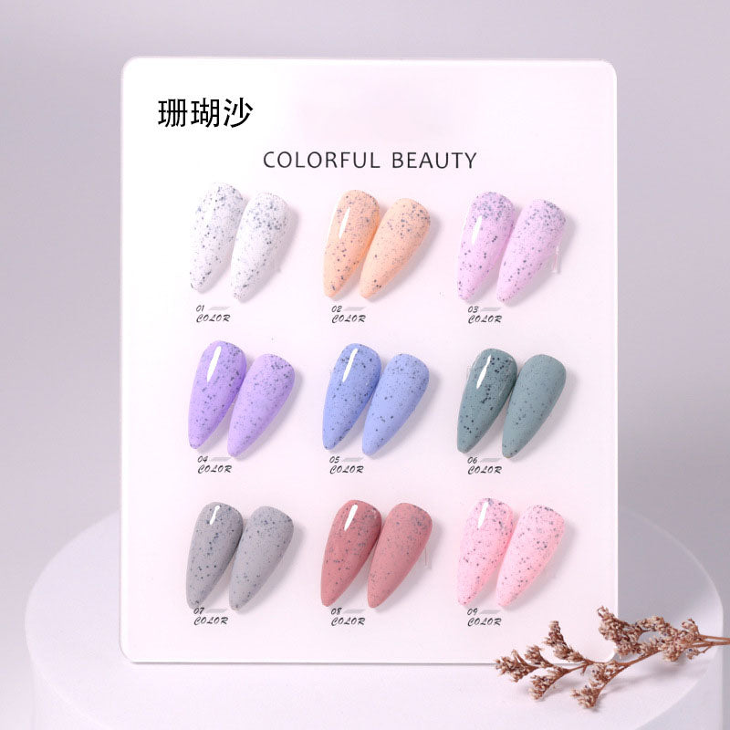 NGPF005 Ice Transparent Color Nail Polish Glue Set, Glitter Cat Eye Phototherapy Glue