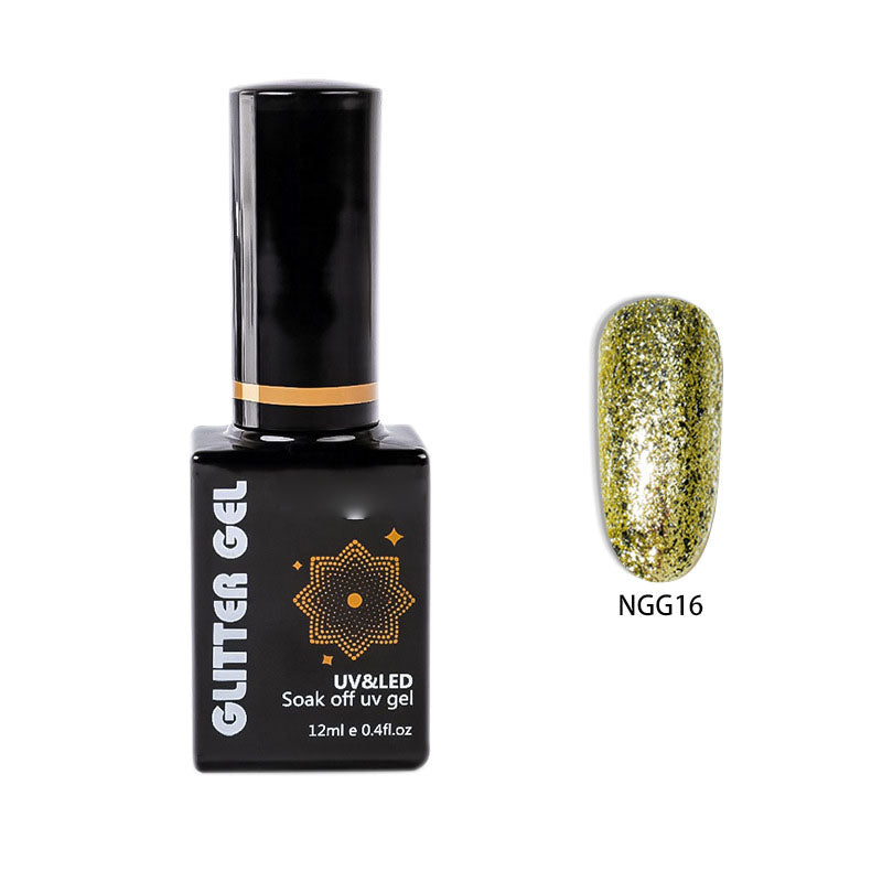 NGMB022 Flash Platinum Glue, Nail Art Sequins, Natural Resin Nail Polish Glue