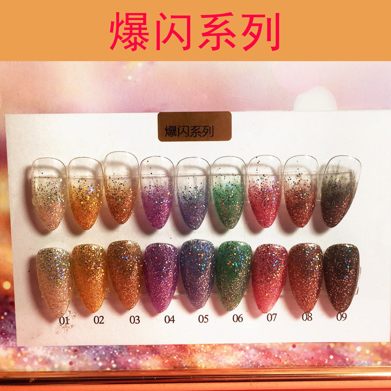 NGPF012 Ice Penetration Jade Nail Glue Japanese Dirty Color Nail Polish Glue Set