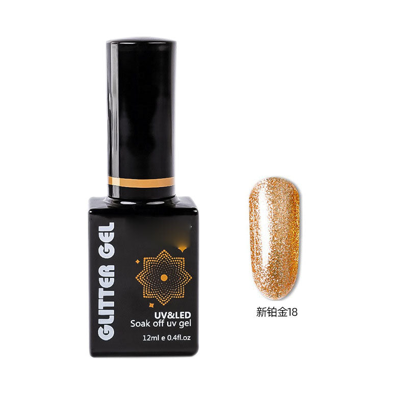 NGMB020 Sparkling Platinum Glue, Bright Diamond Nail Polish