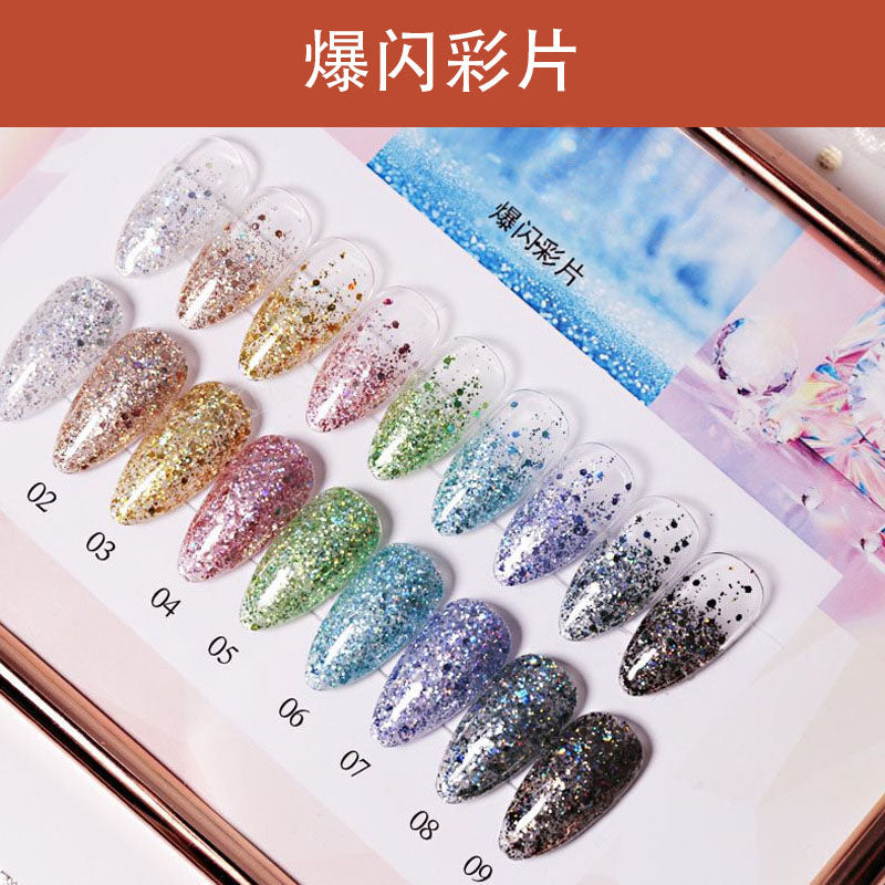 NGPF012 Ice Penetration Jade Nail Glue Japanese Dirty Color Nail Polish Glue Set