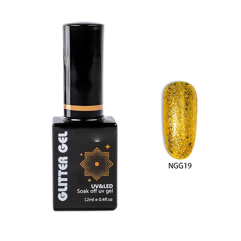 NGMB022 Flash Platinum Glue, Nail Art Sequins, Natural Resin Nail Polish Glue