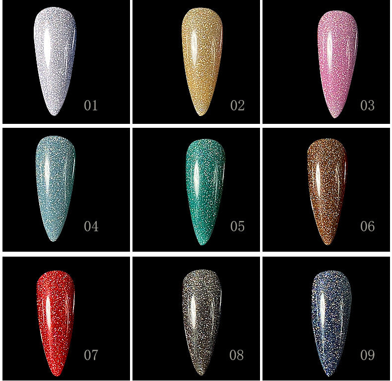 NGPF037 new red cat eye, 9d universal nail glue, moonlight transparent, aurora smoothie nail polish set