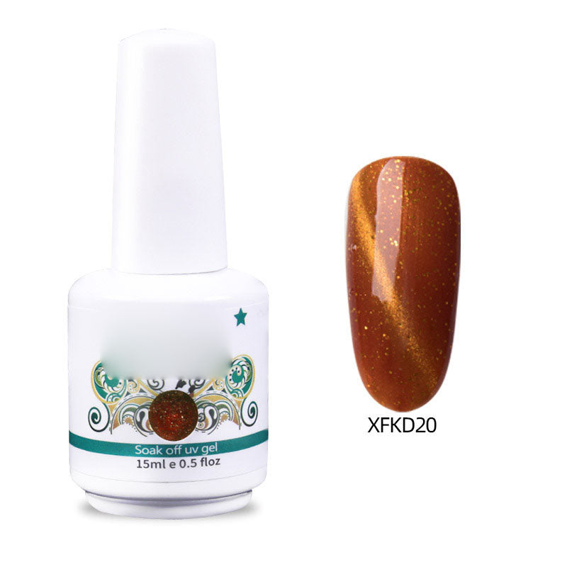 NGMB034 Colorful Starry Sky Chameleon Cat Eye Nail Polish