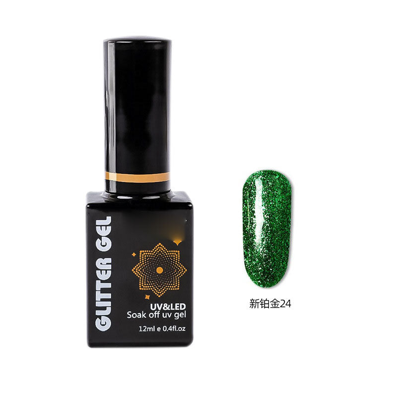 NGMB020 Sparkling Platinum Glue, Bright Diamond Nail Polish