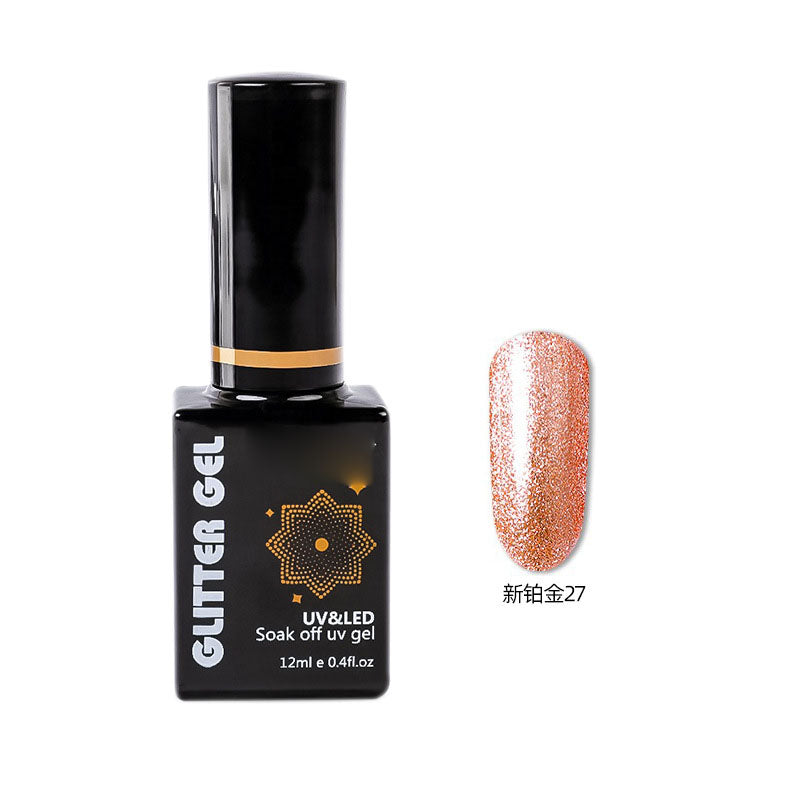 NGMB020 Sparkling Platinum Glue, Bright Diamond Nail Polish