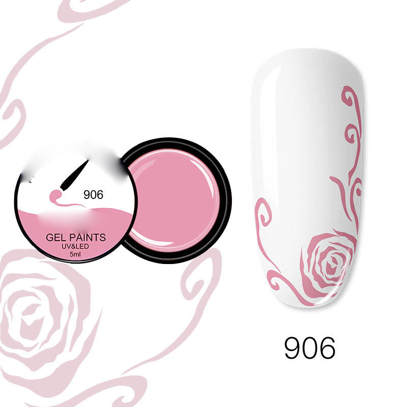 NGRO032 Nail Art Painted Glue 5ML Flower Painted Mini Carving Glue