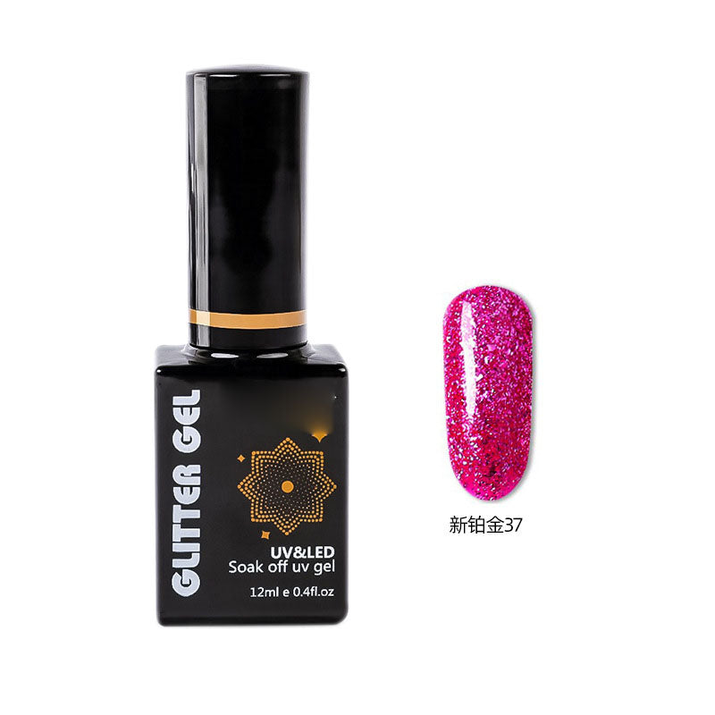 NGMB020 Sparkling Platinum Glue, Bright Diamond Nail Polish