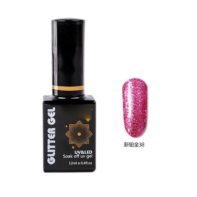 NGMB020 Sparkling Platinum Glue, Bright Diamond Nail Polish