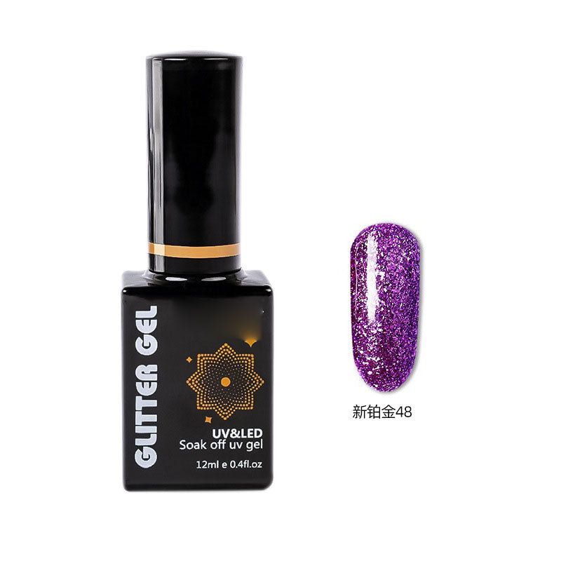 NGMB020 Sparkling Platinum Glue, Bright Diamond Nail Polish