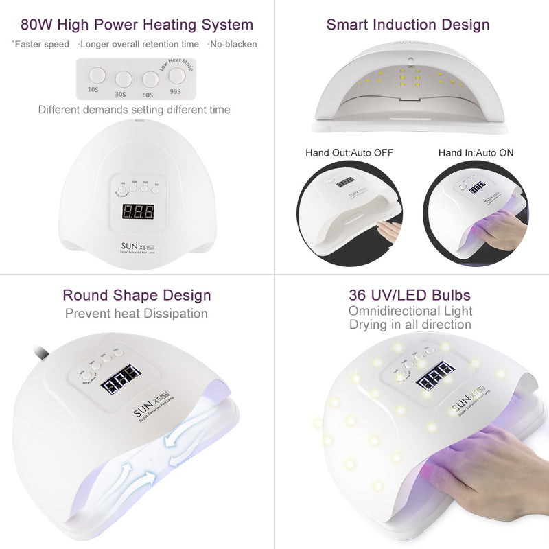 80W SunX5 Plus Nail Lamp NL036